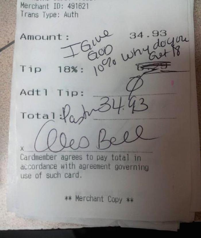applebees reciept